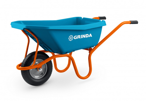 GRINDA GP-21, ударопрочный пластиковый кузов, 110 л, 180 кг, одноколесная, пневматическое колесо, та