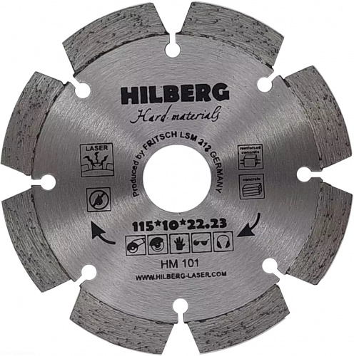 Диск алмазный отрезной 115*22,23 Hilberg Hard Materials Лазер HM101