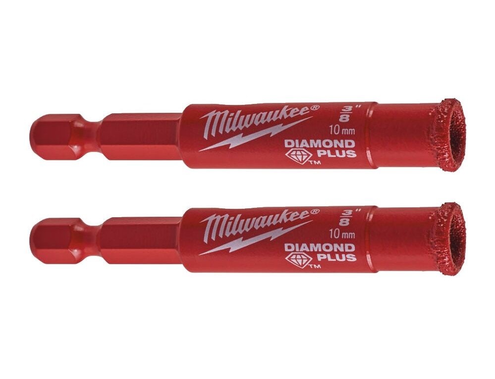 Коронка алмазная MILWAUKEE Diamond Plus HEX(1/4") 10мм (2шт) 4932479234