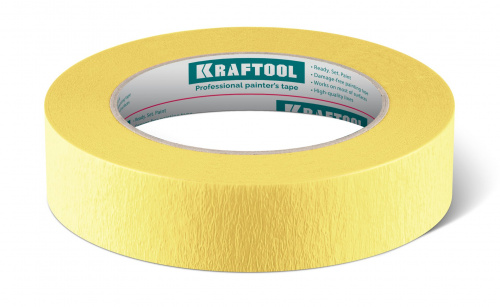 KRAFTOOL #500 Flex 25 мм х 30 м, для изогнутых линий, малярная лента (12105-25)