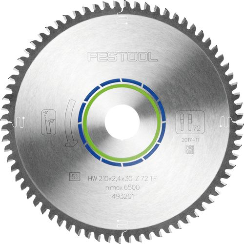Festool Пильный диск специальный 210x2,4x30 TF72 493201