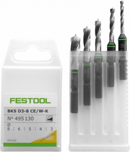 Festool Кассета со свёрлами BKS D 3-8 CE/W-K 495130