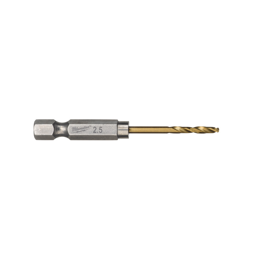 Сверло по металлу MILWAUKEE Red Hex HSS-G TiN  D2.5мм (2шт) 48894704