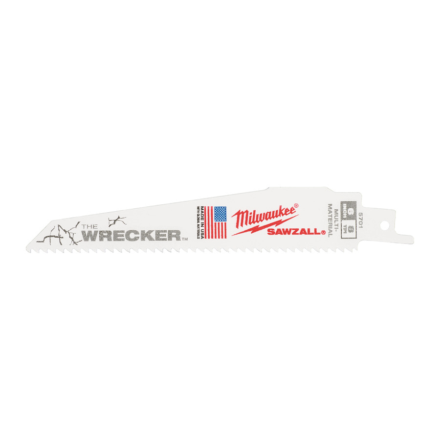 Полотно для сабельной пилы MILWAUKEE WRECKER 150мм, 7/11Tpi (5шт) 48005701