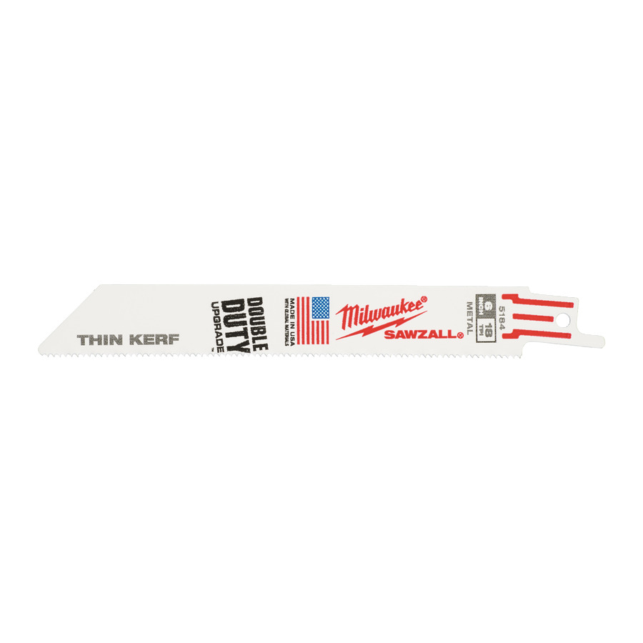 Полотно для сабельной пилы MILWAUKEE THIN KERF S922EF 150мм, 18Tpi, (50шт) 48016184