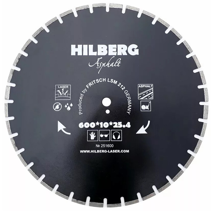 Диск алмазный отрезной 600*25,4*12 Hilberg Hard Materials Лазер асфальт 251600
