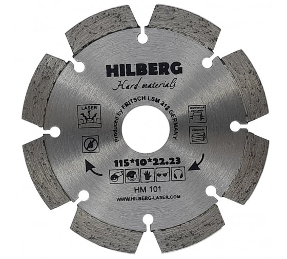 Диск алмазный отрезной 115*22,23 Hilberg Hard Materials Лазер HM101